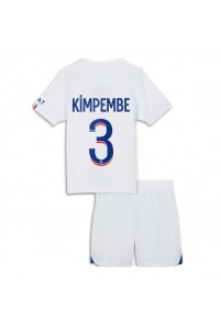 Fotbalové Dres Paris Saint-Germain Presnel Kimpembe #3 Dětské Venkovní Oblečení 2023-24 Krátký Rukáv (+ trenýrky)